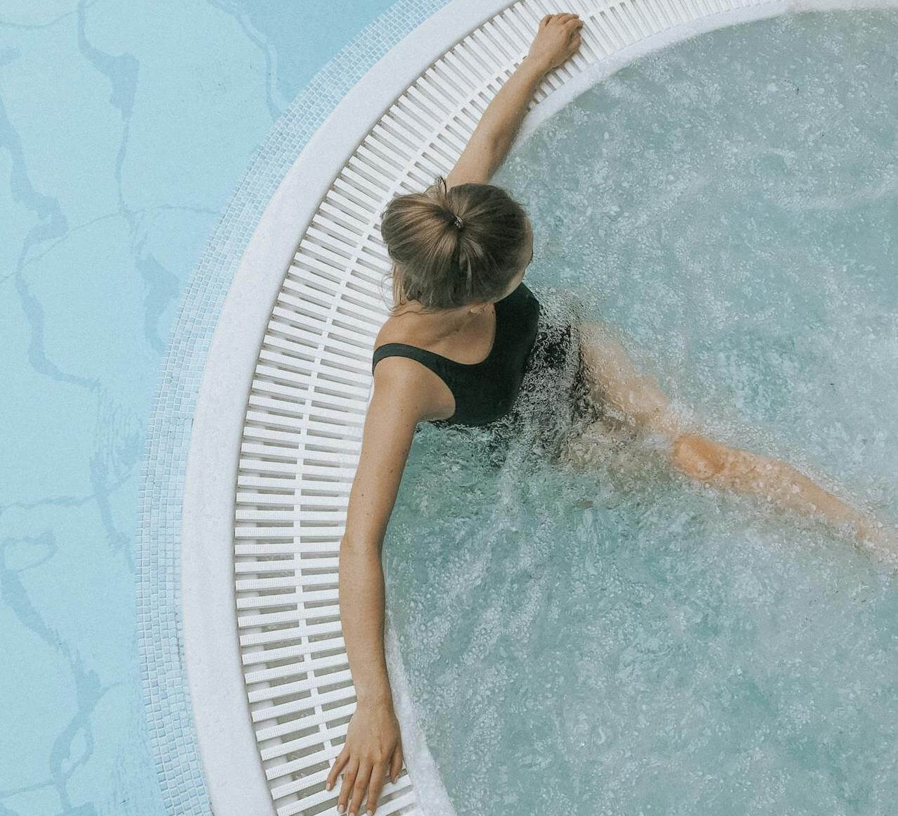 Woman in pool